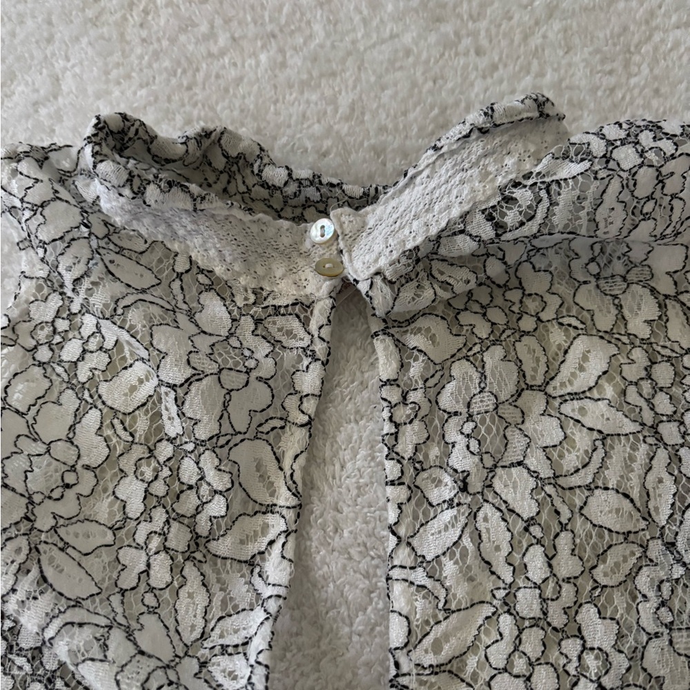 Free people Cross my heart in Lace Tunic Dress Bohemian Flowy Festival Size M - Picture 6 of 13